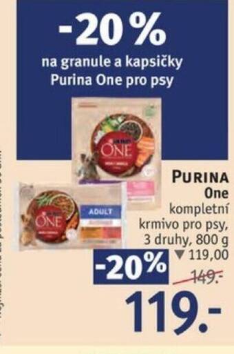 Rossmann PURINA One kompletní krmivo pro psy, 3 druhy, 800 g nabídka