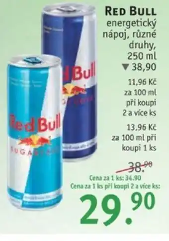 Rossmann RED BULL energetický nápoj, různé druhy, 250 ml nabídka
