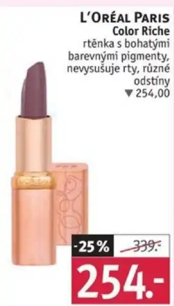 Rossmann L'ORÉAL PARIS Color Riche nabídka