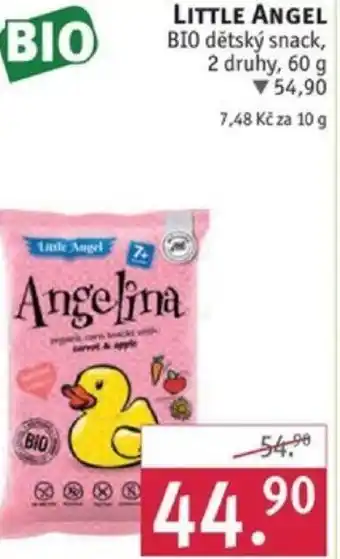 Rossmann LITTLE ANGEL BIO dětský snack nabídka