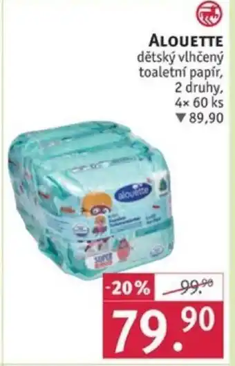 Rossmann ALOUETTE dětský vlhčený toaletní papír nabídka