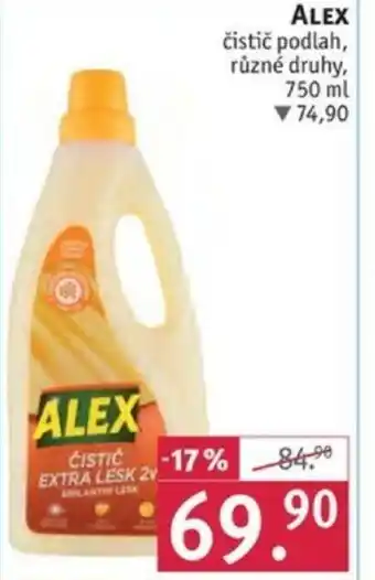 Rossmann ALEX čistič podlah, různé druhy nabídka