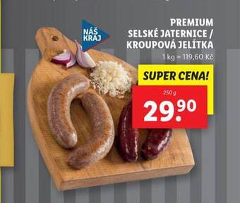 Lidl Premium selská jaternice nabídka