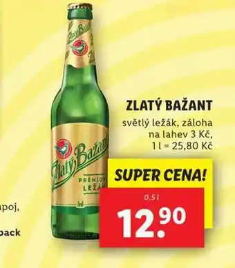 Lidl Pivo zlatý bažant nabídka