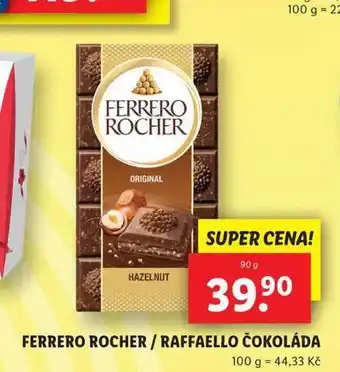 Lidl Ferrero rocher / raffaello čokoláda nabídka