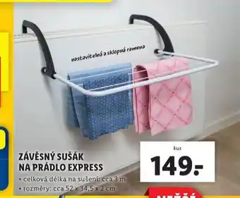 Lidl Závěsný sušák na prádlo express nabídka