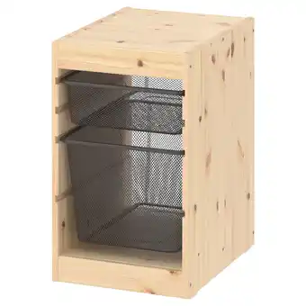 IKEA Trofast úlož. sestava s krabicemi, světle mořená borovice/tmavě šedá, 32x44x52 cm nabídka