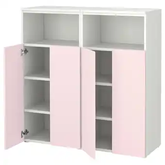 IKEA Småstad / platsa úložná sestava, bílá/světle růžová se 6 policemi, 120x42x123 cm nabídka