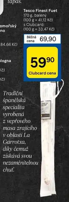 Tesco Tesco finest fuet 170 g nabídka