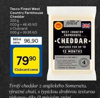 Tesco Tesco finest west country farmhouse cheddar 200 g nabídka