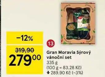 Tesco Gran moravia sýrový vánoční set nabídka