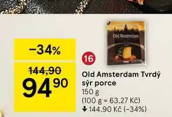 Tesco Old amsterdam tvrdý sýr porce 150 g nabídka