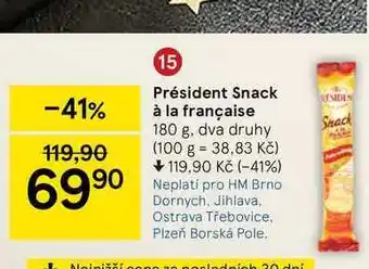 Tesco Président snack à la française 180 g nabídka