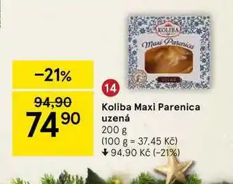 Tesco Koliba maxi parenica uzená 200 g nabídka