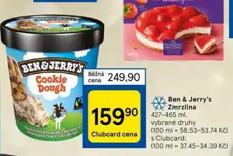 Tesco Ben & jerry's zmrzlina 427-465 ml nabídka