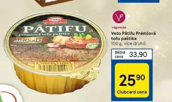 Tesco Veto pâtifu prémiová tofu paštika 100 g nabídka