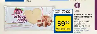 Tesco Celihope dortové oplatky bez lepku 185 g nabídka