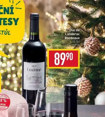 Billa Duc de landerac bordeaux 0,75l nabídka