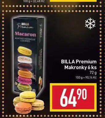 Billa Billa premium makronky 6 ks 72 g nabídka
