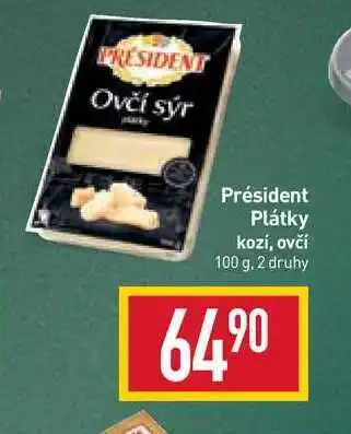 Billa Président plátky kozí, ovčí 100 g nabídka