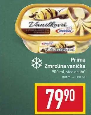 Billa Prima zmrzlina vanička 900 ml nabídka