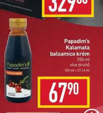 Billa Papadim's kalamata balsamico krém 250 ml nabídka