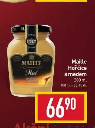 Billa Maille hořčice s medem 200 ml nabídka