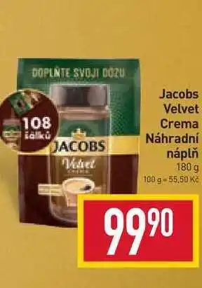 Billa Jacobs velvet crema náhradní náplň 180 g nabídka