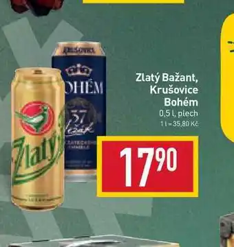 Billa Krušovice bohém 0,5 l, plech nabídka