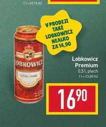Billa Lobkowicz premium 0,5l, plech nabídka