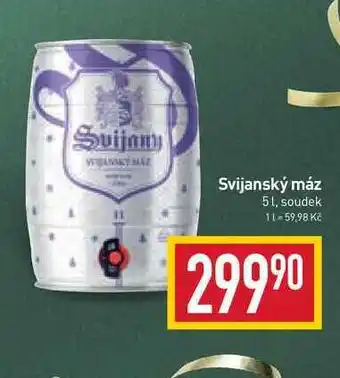 Billa Svijanský máz 5l soudek nabídka