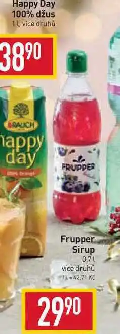 Billa Frupper sirup 0,7l nabídka