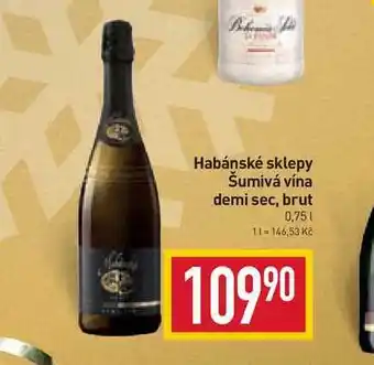 Billa Habánské sklepy šumivá vína demi sec, brut 0,75l nabídka