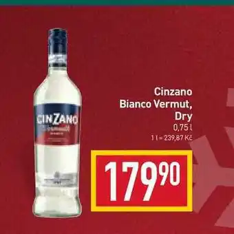 Billa Cinzano bianco vermut, dry 0,75l nabídka