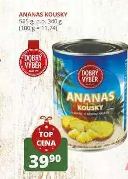Flop Ananas kousky 565 g. p.p. 340 g nabídka