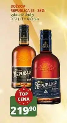 Flop Božkov republica 33-38% vybrané druhy 0,5l nabídka