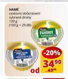Flop Hamé cestovní občerstvení vybrané druhy 120 g nabídka