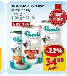 Flop Konzerva pro psy různé druhy 1240 g nabídka