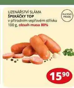 Flop Špekáčky top v přírodním vepřovém střivku 100 g nabídka