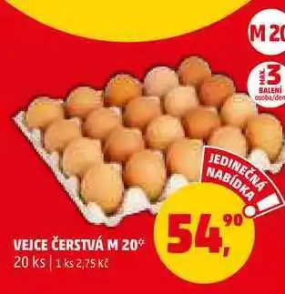 Penny Market Vejce čerstvá m, 20 ks nabídka
