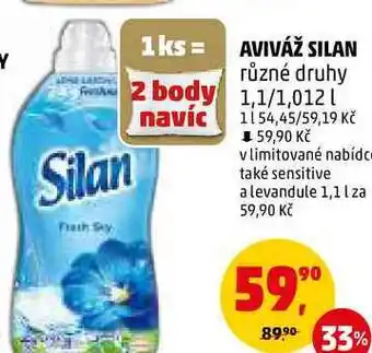Penny Market Aviváž silan různé druhy, 1,1/1,012 l nabídka