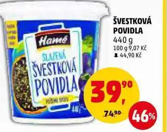 Penny Market Švestkova povidla, 440 g nabídka
