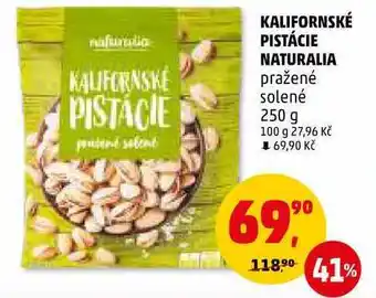 Penny Market Kalifornské pistácie naturalia pražené solené, 250 g nabídka