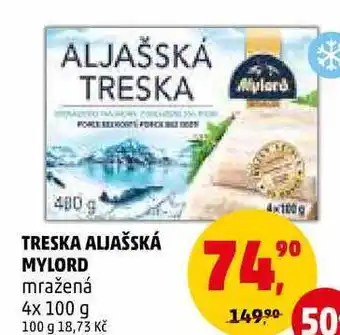 Penny Market Treska aljašská mylord mražená, 4x 100 g nabídka