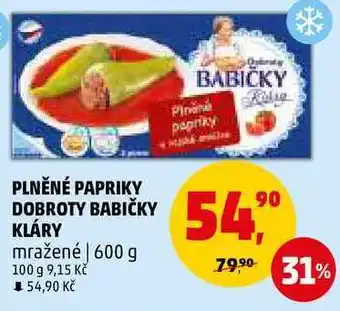 Penny Market Plněné papriky dobroty babičky kláry mražené, 600 g nabídka
