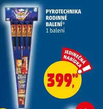Pyrotechnika rodinné balení, 1 balení