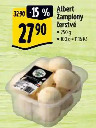 Albert Albert žampiony čerstvé • 250 g nabídka