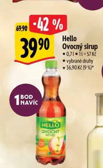 Albert Hello ovocný sirup 0,7 l nabídka