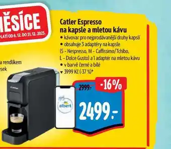 Albert Catler espresso na kapsle a mletou kávu nabídka