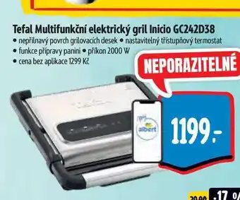 Albert Tefal multifunkční elektrický gril inicio gc242d38 nabídka